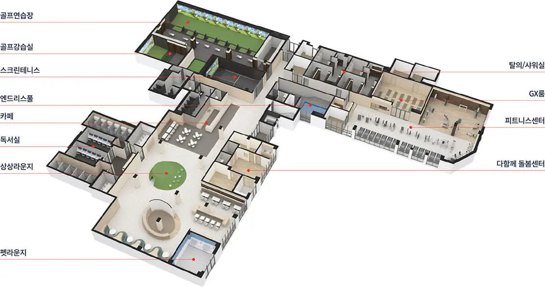 신분평 더 웨이시티 단지 내 커뮤니티 시설