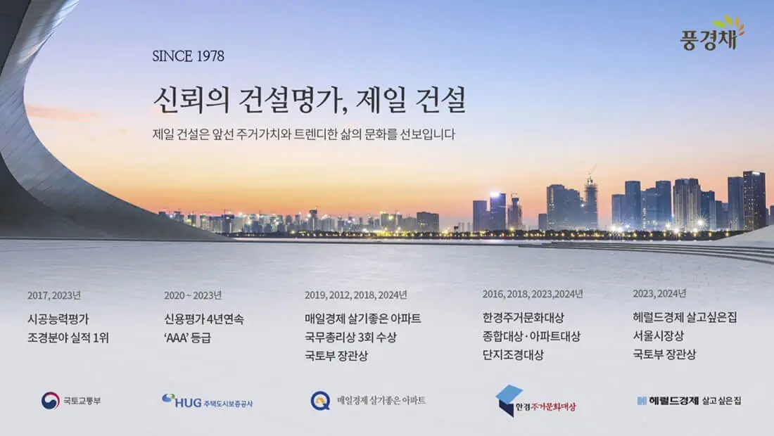 제일건설 주거 브랜드 더웨이시티 브랜드 소개