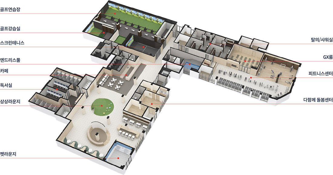 신분평 더 웨이시티 단지 내 커뮤니티 시설
